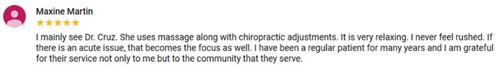 Chiropractic Middletown NY Testimonial
